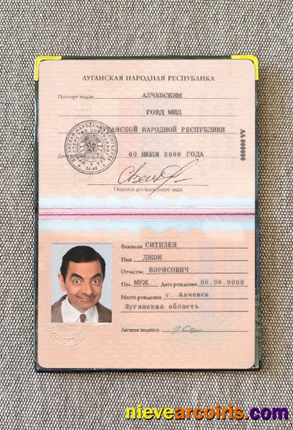 Luhansk People's republic passport photolook